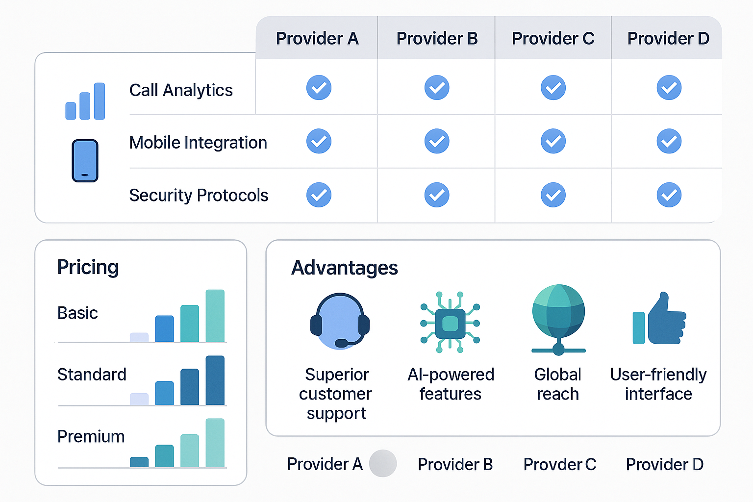 Happy business owner reviewing positive VoIP performance metrics and customer satisfaction scores dashboard